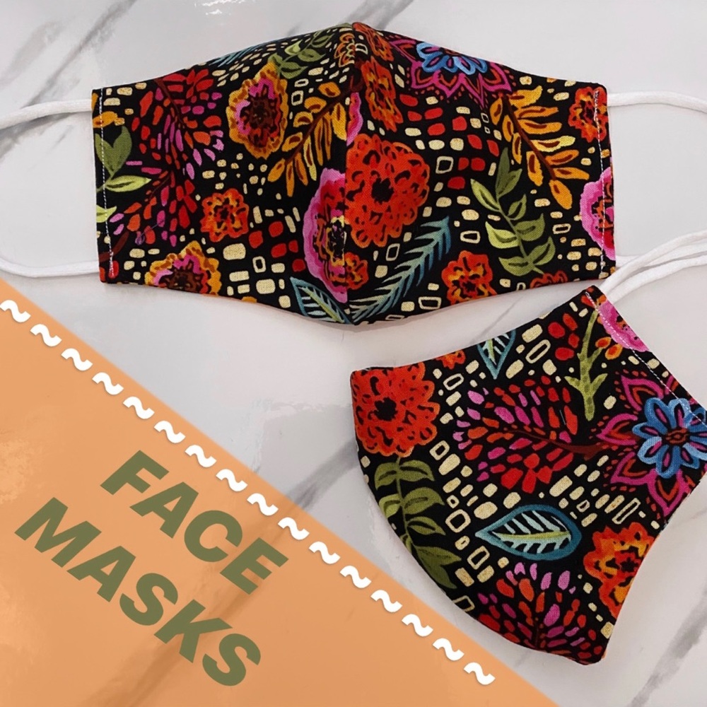 Cloth Face Masks “Brushstroke Flowers”